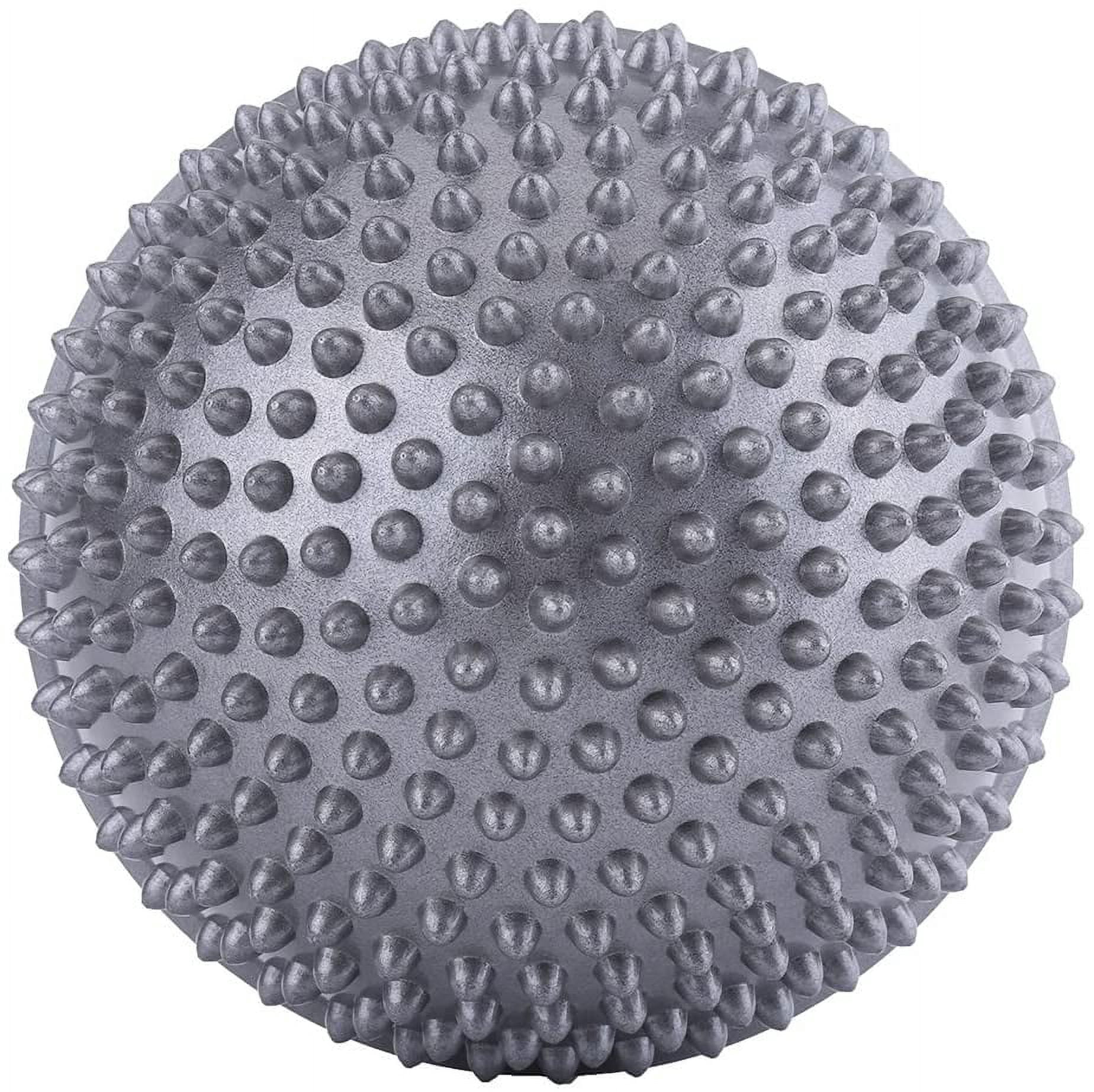 ABCISI 2Pcs/Lot Balance Pods, Half Ball Massage Foot Sports Balance Hedgehog Pimples Pilates Ball for Yoga Fitness Gymnastics Exercise (16cm, Silver)