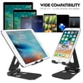 thumbnail image 3 of Multi-Angle Tablet Stand Holders, Adjustable for Multi-devices Stand Holders for Desk (4-10 Inch Range), Black, 3 of 8
