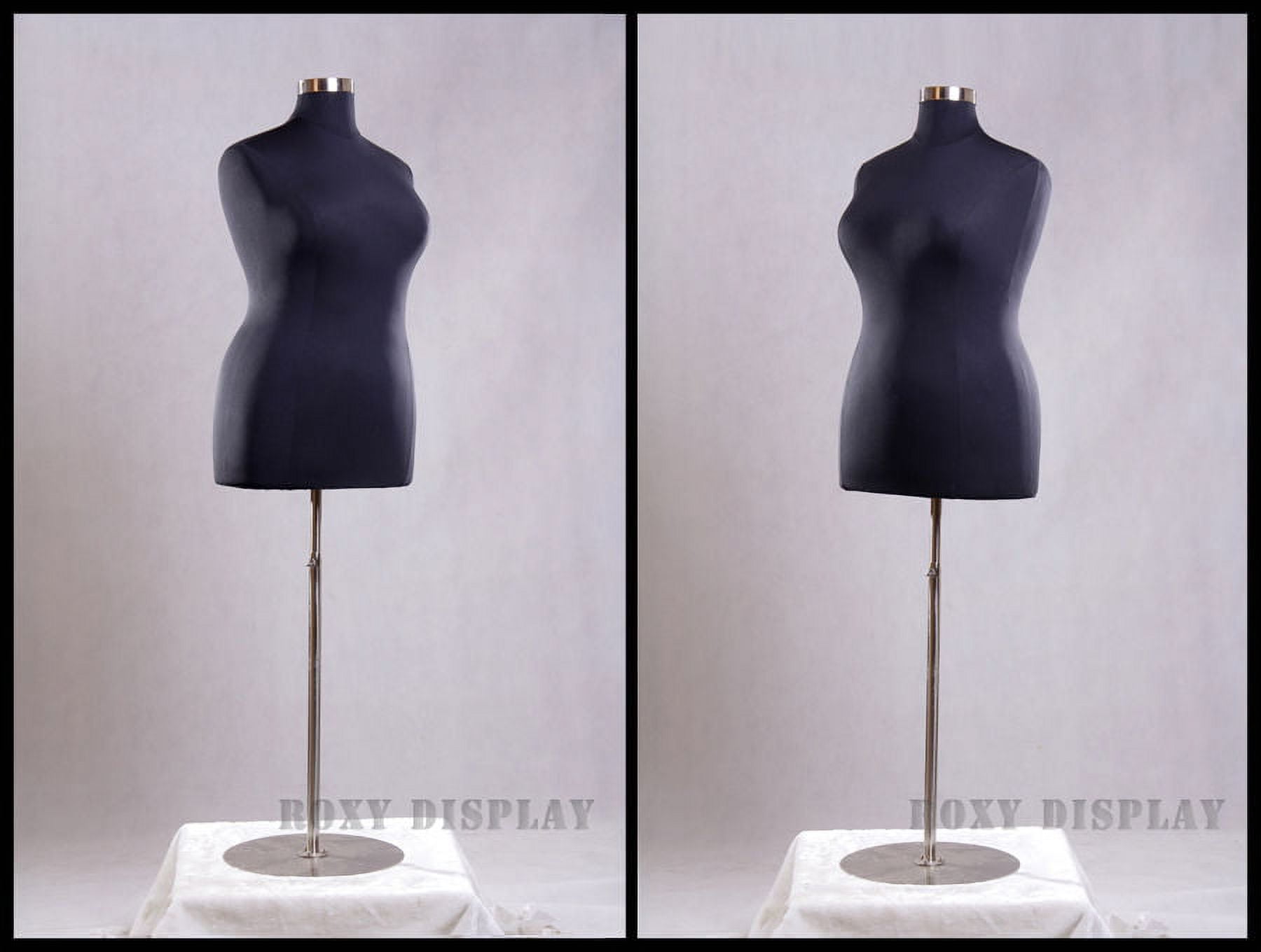 FDW Mannequin 67 H x 34.6 W x 15.75 D Dress Form FDW Color: Black