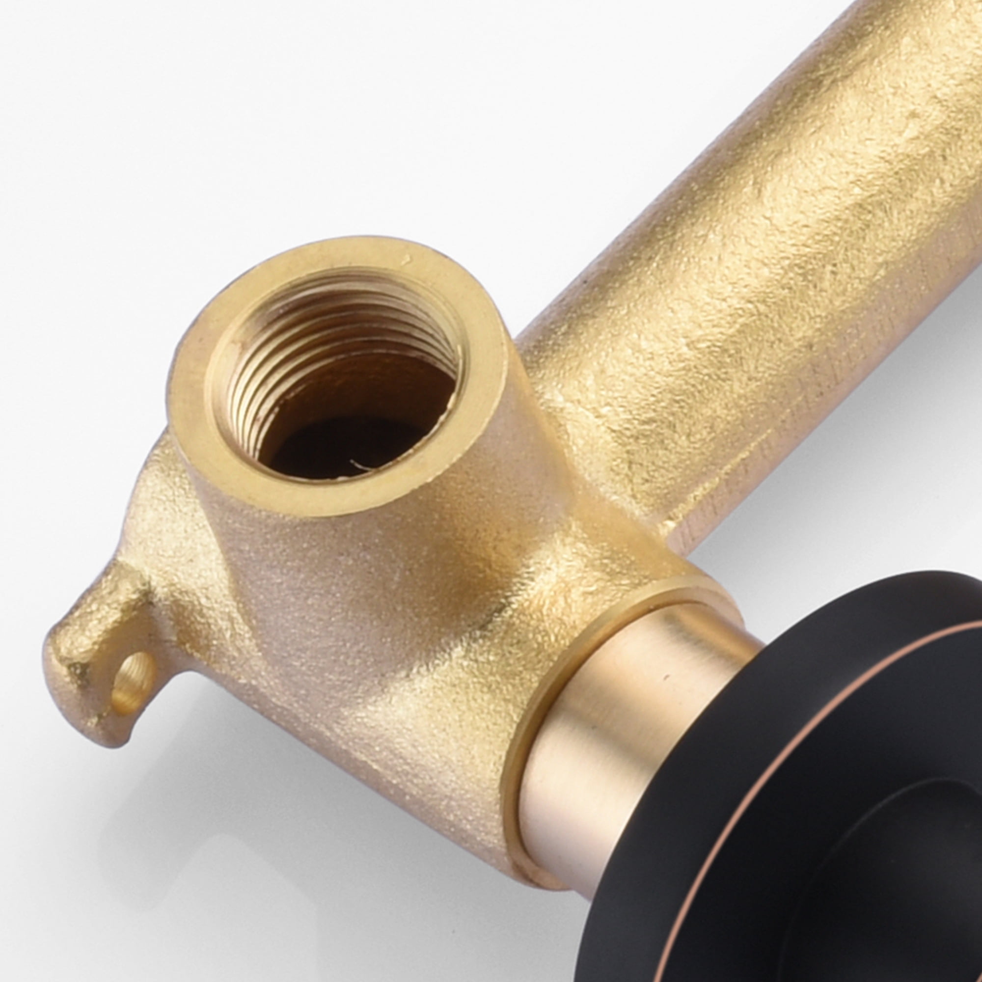 SUMERAIN Wall Mount Tub Filler Oil Rubbed Bronze High Flow Bathtub Faucet Long Spout with Rough in Valve, Two Cross Handles