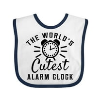 Inktastic The Worlds Cutest Alarm Clock Boys or Girls Baby Bib