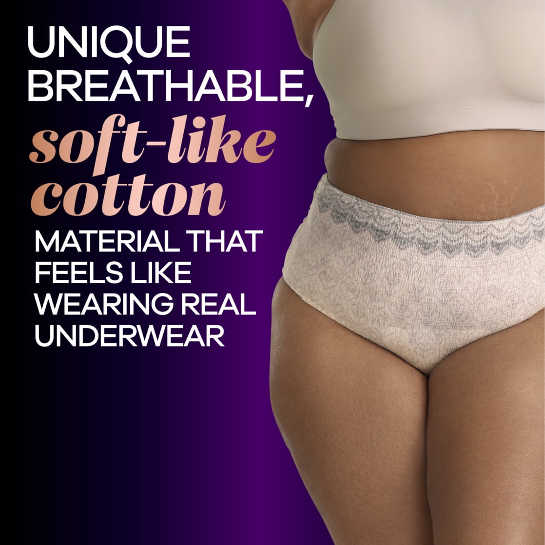 (2 pack) Always Discreet Boutique Incontinence Underwear, Maximum Protection, S/M, Rosy, 20 Ct