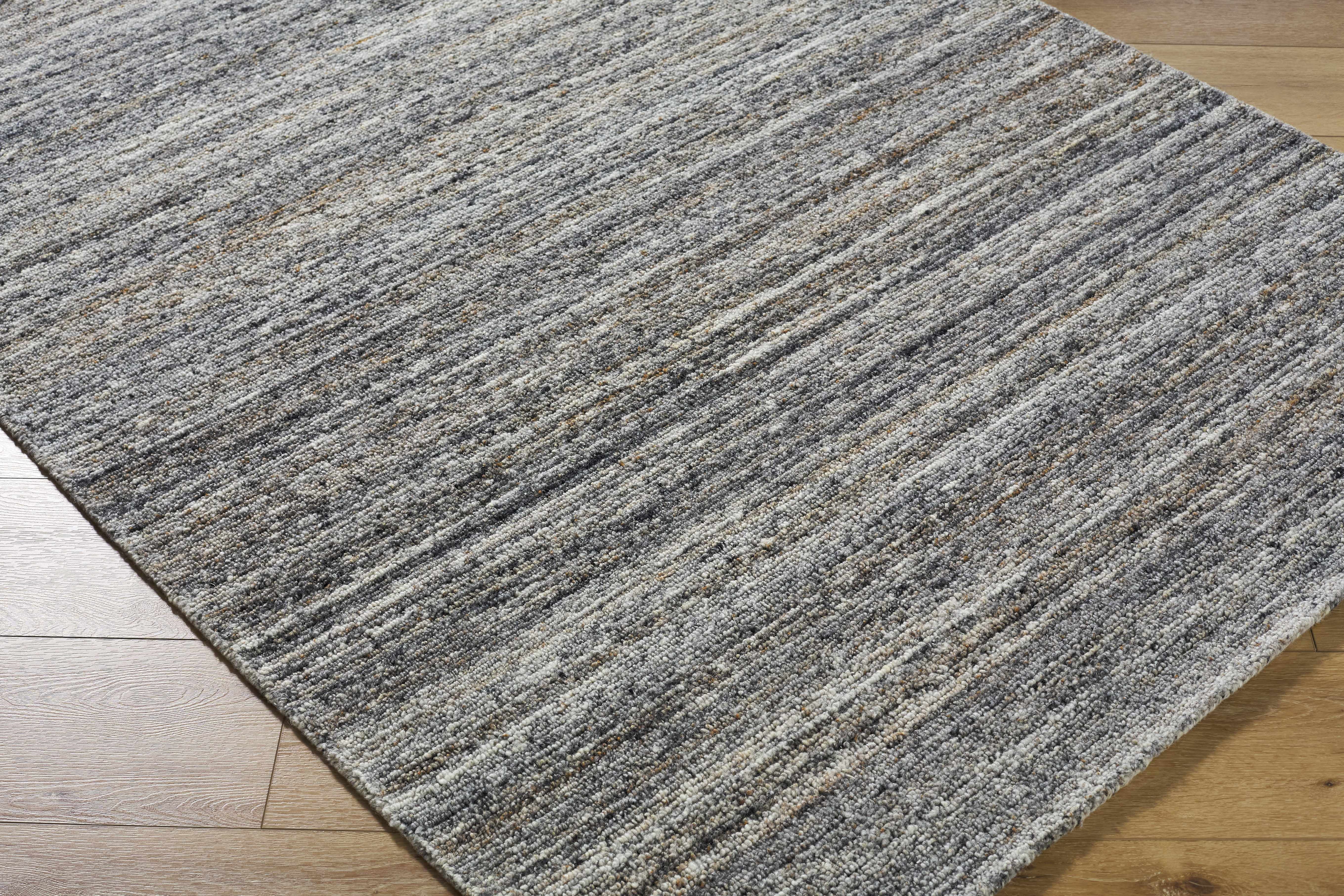 Hauteloom Capote Capote Modern Hand Tufted Natural Fiber Wool Area Rug - Contemporary Abstract Solid Color Carpet for Living Room, Bedroom, Dining Room - Charcoal, Ash, Taupe - 10' x 14'