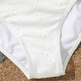 thumbnail image 4 of GYRATEDREAM Girl's 3 Piece Swimsuit Set Summer Halter Bikini Set with High Waisted Cover Up Beach Skirt Swimwear for 8-9Y White, 4 of 6