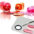 thumbnail image 3 of Lubelski Mixing Plate Smooth Surface Multifunctional Various Shapes Stainless Steel Makeup Mixing Color Palette for Cosmetic, 3 of 7