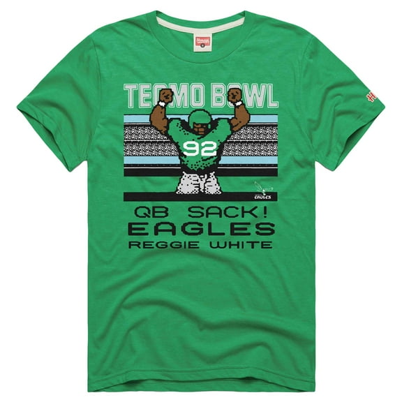 Unisex Homage Reggie White Kelly Green Philadelphia Eagles Tecmo Bowl Retired Player Graphic Tri-Blend T-Shirt