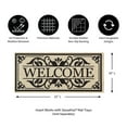 thumbnail image 2 of Evergreen Cambridge Welcome Burlap Sassafras Indoor Outdoor Switch Doormat1'10"x10"Brown, 2 of 4