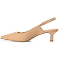 thumbnail image 3 of Journee Womens Paulina Kitten Heel Sling Back Pointed Toe Pumps, Widths Available, 3 of 9