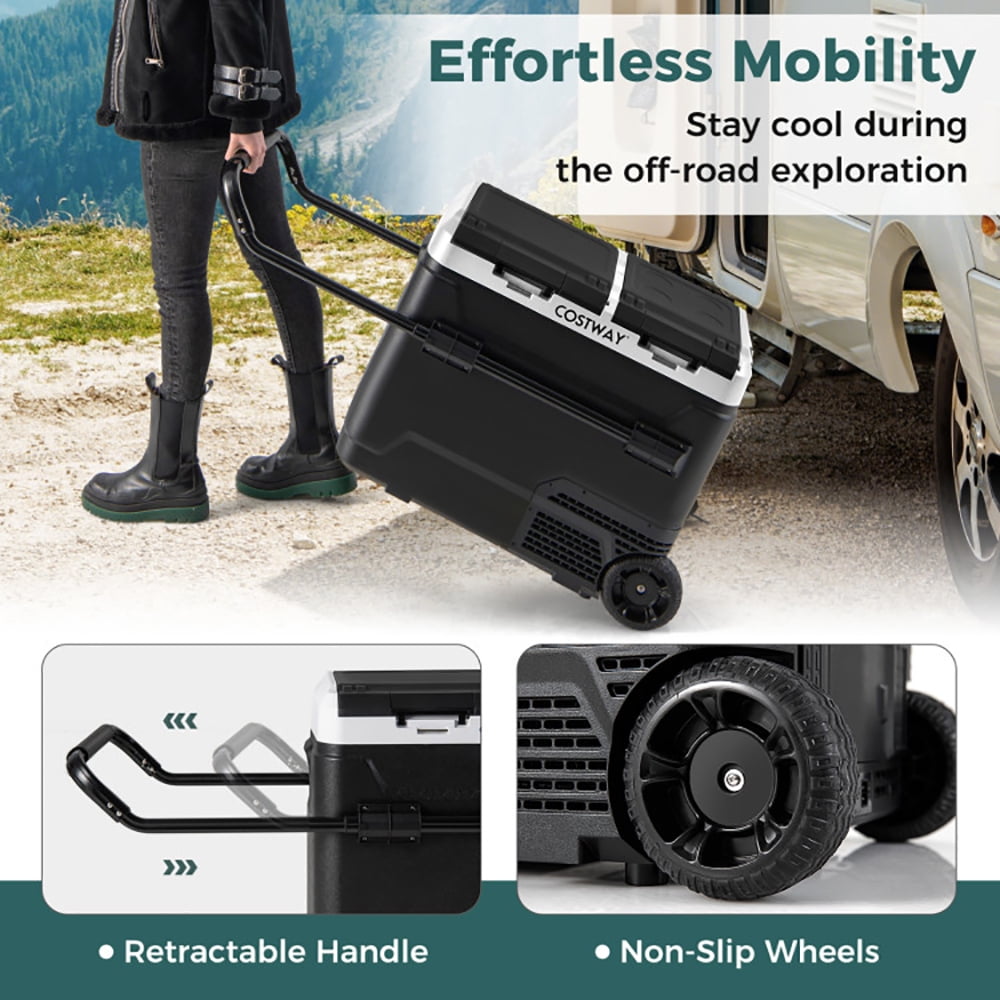 Aimee Lii 64QT Portable Compressor Fridge Freezer for Vehicles Camping Travel Truck, Portable Water Cooler, Black Aimee Lii 64QT Portable Compressor Fridge Freezer for Vehicles Camping Travel Truck, Portable Water Cooler, Black