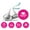 Fuchsia Pink, variant on Darling Souvenir DIY 190 Pcs Graduation Theme Stickers Candy Chocolate Labels-Blue & Red