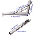 thumbnail image 2 of Pack de 2 estantes de almacenamiento para mesas de acero inoxidable tipo K pulido para montaje en pared de servicio lastradas con brazos de desenganche corto, 2 of 5