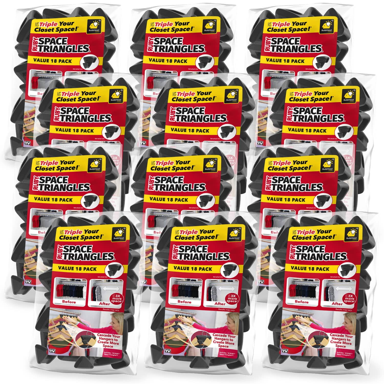 RUBY Space Triangles ASSEENONTV, Creates Up to 3X More Closet Space