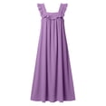 thumbnail image 6 of FAHXNVB Womens Nightgowns Square Neck Ruffle Hem Sleeveless Victorian Sleep Dress Ladies Flowy Long Sleepwear Night Dress, 6 of 7
