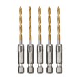 thumbnail image 2 of 5pcs HSS Drill Bit Set High Speed Steel /4 Hex Shank .5-6.5mm Hexagonal Handle 3.0mm, 2 of 9