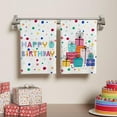 thumbnail image 2 of Happy Birthday Gifts Colorful Dots Kitchen Towels Dish Towels 18x26 Inch Home Decorations Hand Towels Set of 2 Drying Dishcloth, 2 of 5