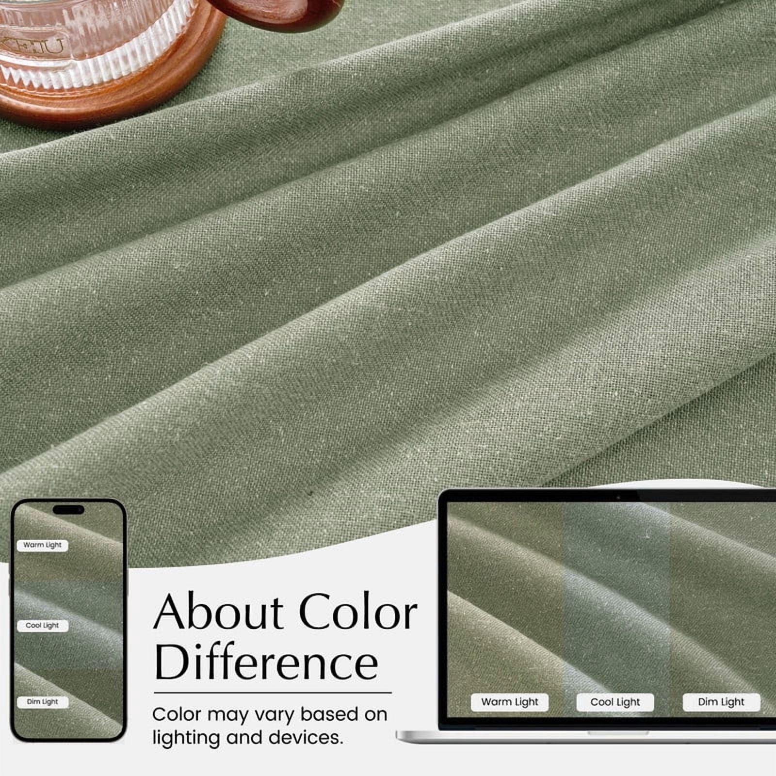 NICETOWN Pinch Pleated Linen Valance 18 Inches Long, Sage Green Cafe Curtains French Country Light Filtering Short Curtains for Bedroom Living Room, 40"x18", 1 Pair