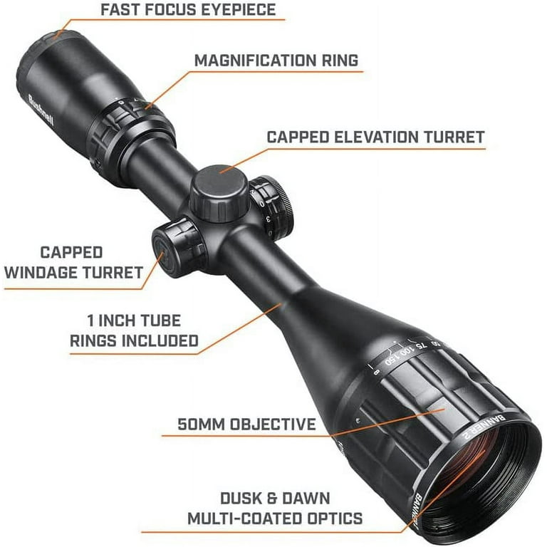 Bushnell Banner 2 Riflescope, 6-18x50, Illuminated DOA QBR Reticle