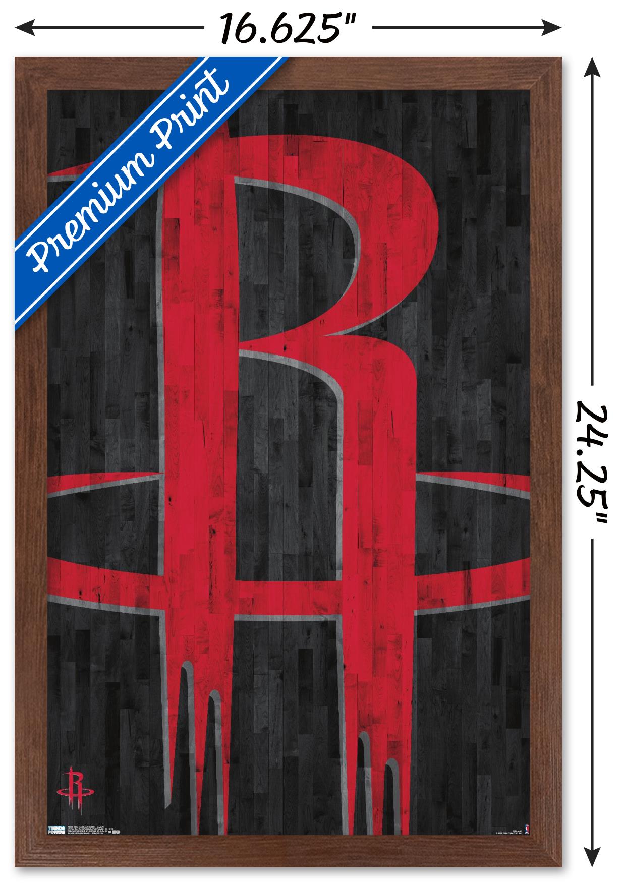NBA Houston Rockets - Logo 19 Wall Poster, 14.725" x 22.375" Framed