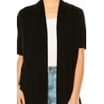 thumbnail image 6 of Women's Short Sleeve Asymmetrical Hem Solid Cardigan, 6 of 7
