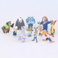 thumbnail image 4 of 12pcs Zootopia Zootropolis Judy Hopps Nick Wilde Mr Big Mini Doll Toys Figures Collectible Models Cake Cupcake Toppers Decoration Kids Birthday Gift, 4 of 4