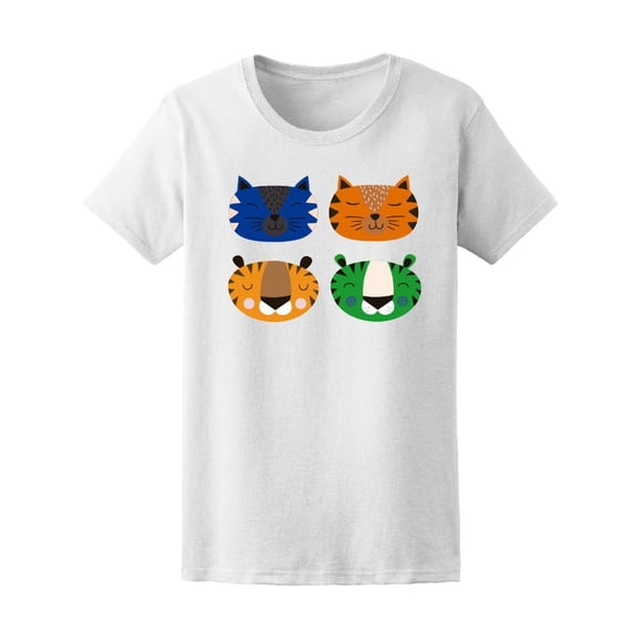 Cute Feline Animals Cat Tiger Tee Women's -Image by Shutterstock