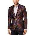 thumbnail image 1 of Tallia Mens Abstract Floral Two Button Blazer Jacket, Multicoloured, 40 Short, 1 of 1