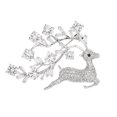 thumbnail image 1 of Todo el camino para tenerte broche de circón real de alta gama femenino lindo estilo japonés alce ciervo de navidad ramillete armario a prueba de mal funcionamiento pin accesorios, 1 of 4