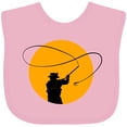 thumbnail image 3 of Inktastic Fly Fishing Sun Silhouette Boys or Girls Baby Bib, 3 of 4