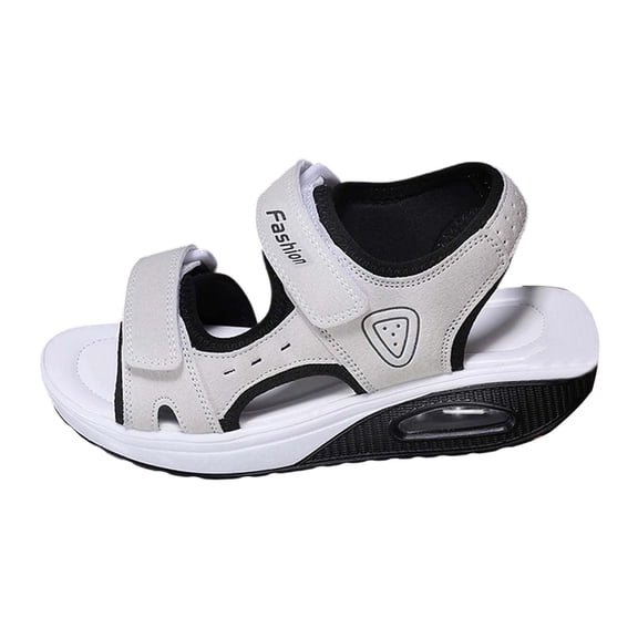 Fiaer Women's Walking Sandals Summer Athletic Sandals Sport Open Toe Shoes Beach Casual Travel Outdoor Platform Footwear 03-White 9