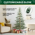 thumbnail image 3 of Stephan Roberts 7.5ft Pre-Lit Faux Alpine Balsam Tree, 780 Tips, 170 Warm White & Multicolor LED Lights, 10 Modes, Slim Artificial Christmas Tree, 3 of 19