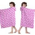 thumbnail image 4 of Cute Halloween Ghosts Pattern Hooded Bath Towel，50"x30" for Ages 3 To 12 Kids, Quick Dry Lightweight Soft Microfiber Hood Beach Towel Cover Up for Kids, 4 of 7