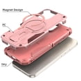 thumbnail image 2 of TECH CIRCLE for iPhone 15 Magnetic Armor Hybrid Case with Invisible Stand [Compatible with MagSafe] Military Grade Rugged Protection Heavy Duty Shockproof Case for Wamen Men,Pink, 2 of 7