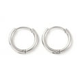 thumbnail image 3 of Non-304 Stainless Steel Huggie Hoop Earrings for Women Stainless Steel Color 14 Gauge 11x1.6mm Pin: 0.7mm, 3 of 3