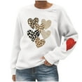 thumbnail image 2 of Sakmal Womens Sweatshirts White Cute Sweatshirts Fashion Heart Fall Fashion Tops, 2 of 5