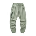 thumbnail image 1 of Pantalones largos para hombre, informales, para uso diario, para exteriores, playa, holgados, ligeros y transpirables, de poliéster., 1 of 7