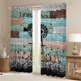 thumbnail image 2 of jejeloiu Old Barn Door Blackout Curtains Set of 2 (52x84 Each),Rustic Farmhouse Windmill Window Curtains For Adults, 2 of 6