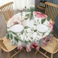 thumbnail image 3 of Pioneer Flower Round Tablecloth 60" X 60",Wrinkle Wipeable Table Cloth for Kitchen Dining Room Picnic Patio Party, 3 of 6