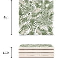 thumbnail image 3 of FMSHPON Nature Summer Tropical Plant Green Leaves Set of 6 Coaster for Drinks, Absorbent Ceramic Stone Coasters Cup Mat with Cork Base for Home Kitchen Room Coffee Table Bar Decor, 3 of 4