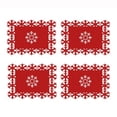 thumbnail image 1 of 4pcs Peplacemats de Navidad Materias de mesa de nieve Mujas de festival Mats de la mesa de fieltro, 1 of 6