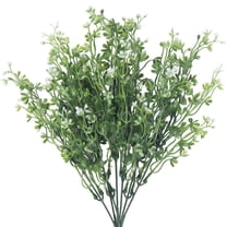 Unique Bargains 4 Pack Artificial Plants Faux Grass Greenery Fake Outdoor Plants Green