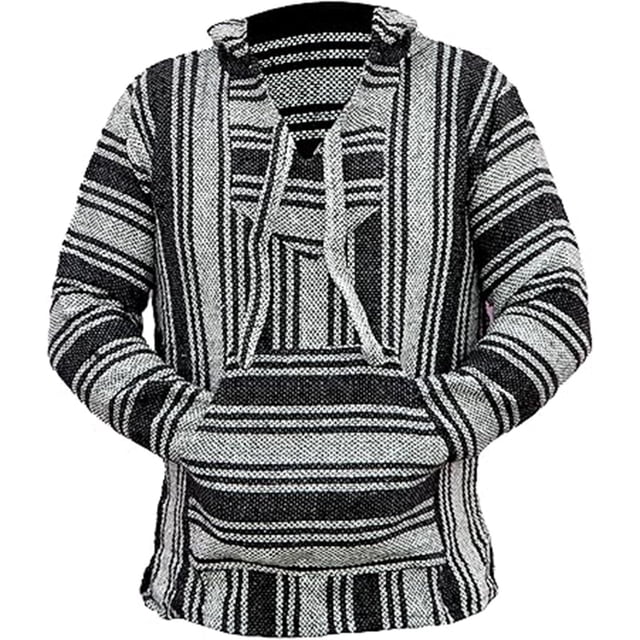 Mexican Hoodie Hippie Surf Poncho Sweater Sweatshirt Pullover