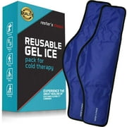 Cold Therapy Gel Pack - Ice Pack for Neck and Shoulders (23 x 8 x 5 Inch - Pack of 2) - Reusable Freezer Gel Pad for Swelling, Injuries