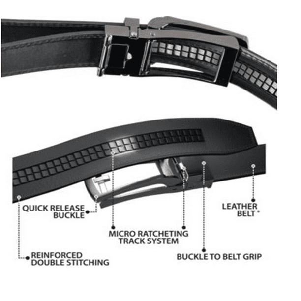 As Seen on TV Costyle New Style Comfort Click Belt Men Automatic Adjustable Leather Belts