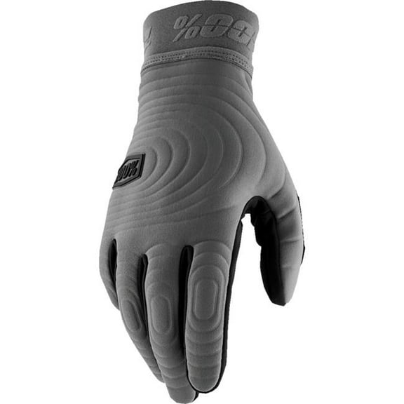 100 Percent 10030-00008 Brisker Xtreme Gloves - Charcoal - Large