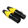 thumbnail image 1 of 1 Pair XLR 3Pin Male Female DIY Audio Cable Connectors Solder Plug (Green), 1 of 8