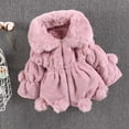 thumbnail image 2 of Feancey Toddler Girls Fleece Coats Baby Girl Faux Fur Warm Tunic Jackets Winter Fluffy Fuzzy Thick Coats for Kids Comfy Plush Outerwear Pink 5-6 Years, 2 of 6