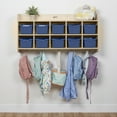 thumbnail image 6 of ECR4Kids 10-Section Hanging Coat Locker with Shelf and 10 Scoop Front Bins, Cubby Storage, Natural, 6 of 8