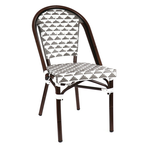 Design Lab Mn Ls 3003 Grywht Aluminum Bamboo Grey Patio Chair Com - Aluminum Bamboo Outdoor Furniture