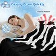 thumbnail image 3 of Coral Black Cooling Blanket,Lightweight Breathable Summer Throw Blanket with Double Sided Cold Effect,Coastal White Ocean Marine Nautical Beach Picnic Blankets Bed Sheet for Hot Sleepers 30"x40", 3 of 8