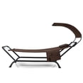 thumbnail image 1 of Gymax Chaise Lounge Bed w/ Detachable Sunshade Canopy Hammock w/ Rustproof Metal Stand Brown, 1 of 10